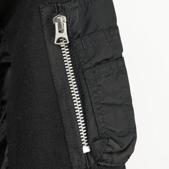 Sacai Black Cotton Sponge Sweat MA-1 Pullover - Picture 6 of 13